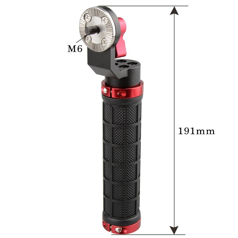 CAMVATE Aluminum Rosette Rubber Handle Grip for Rosette Standard Accessory(Red,M6 Thread,31.8 mm) - 1445 - Image 2